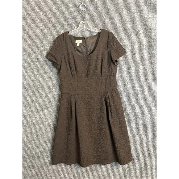 Talbots | Dresses | Vintage Talbots Womens Shift Dress Size 4 Petite Brown  Lined Short Sleeve | Poshmark